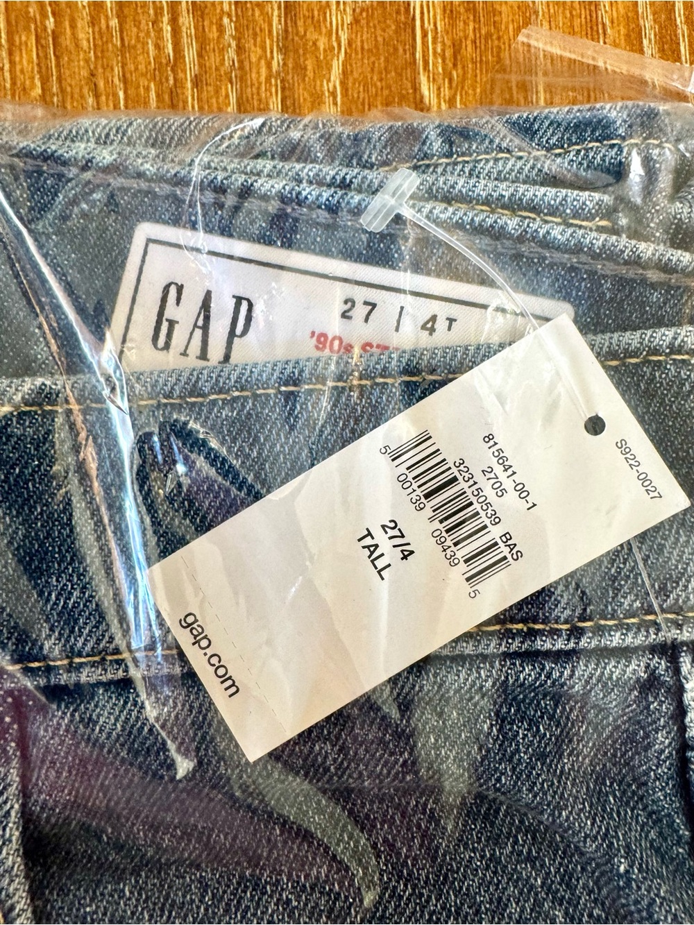 NIP GAP high rise 90s slim straight jeans 27T - Picture 4 of 8